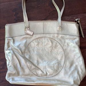Gold Coach bag
